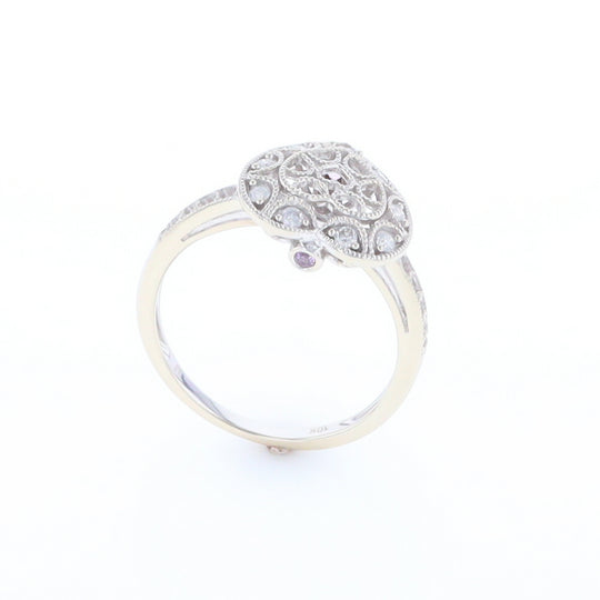 Open Heart Filigree Ring