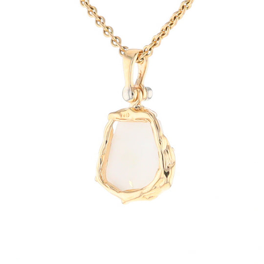 Gold Quartz Freeform Pendant  (G2)