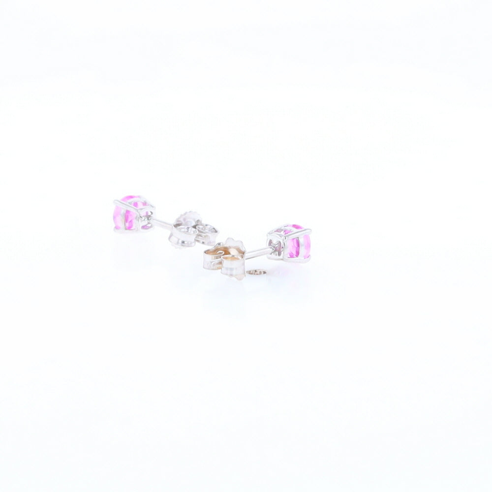 Pink Sapphire Stud Earrings