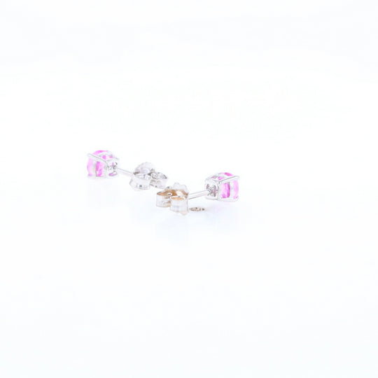 Pink Sapphire Stud Earrings