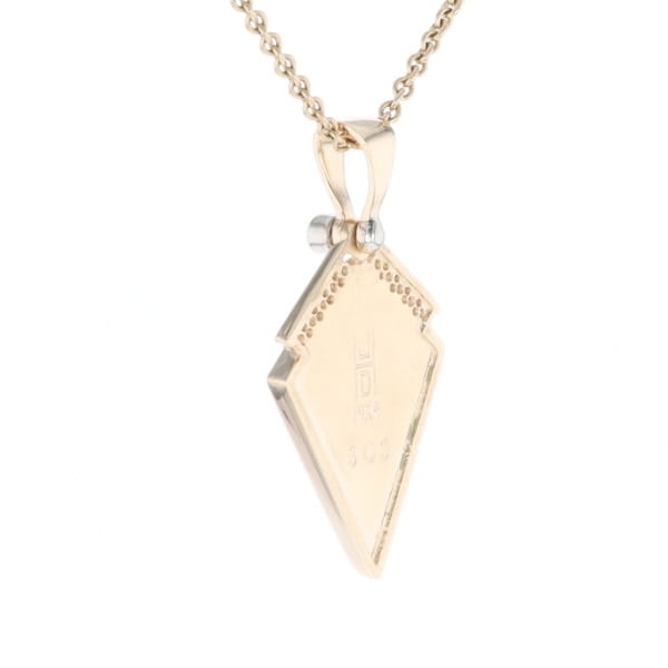 Meteorite Kite Shape Inlaid Pendant with 0.19ctw Diamonds