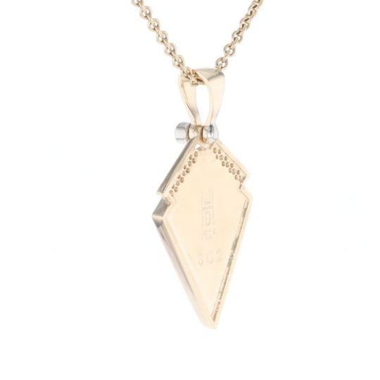 Meteorite Kite Shape Inlaid Pendant with 0.19ctw Diamonds
