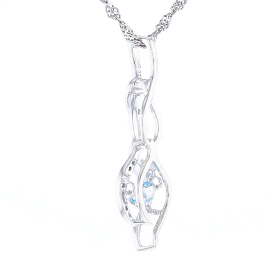 Floating Topaz Twisted Pendant