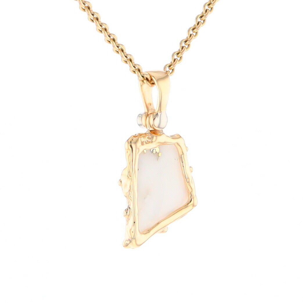 Gold Quartz Freeform Pendant (G2)