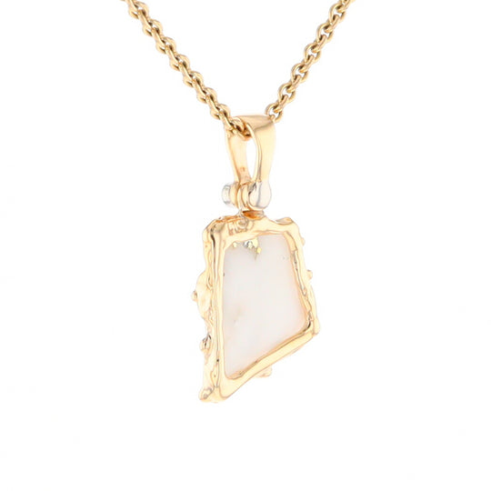 Gold Quartz Freeform Pendant (G2)