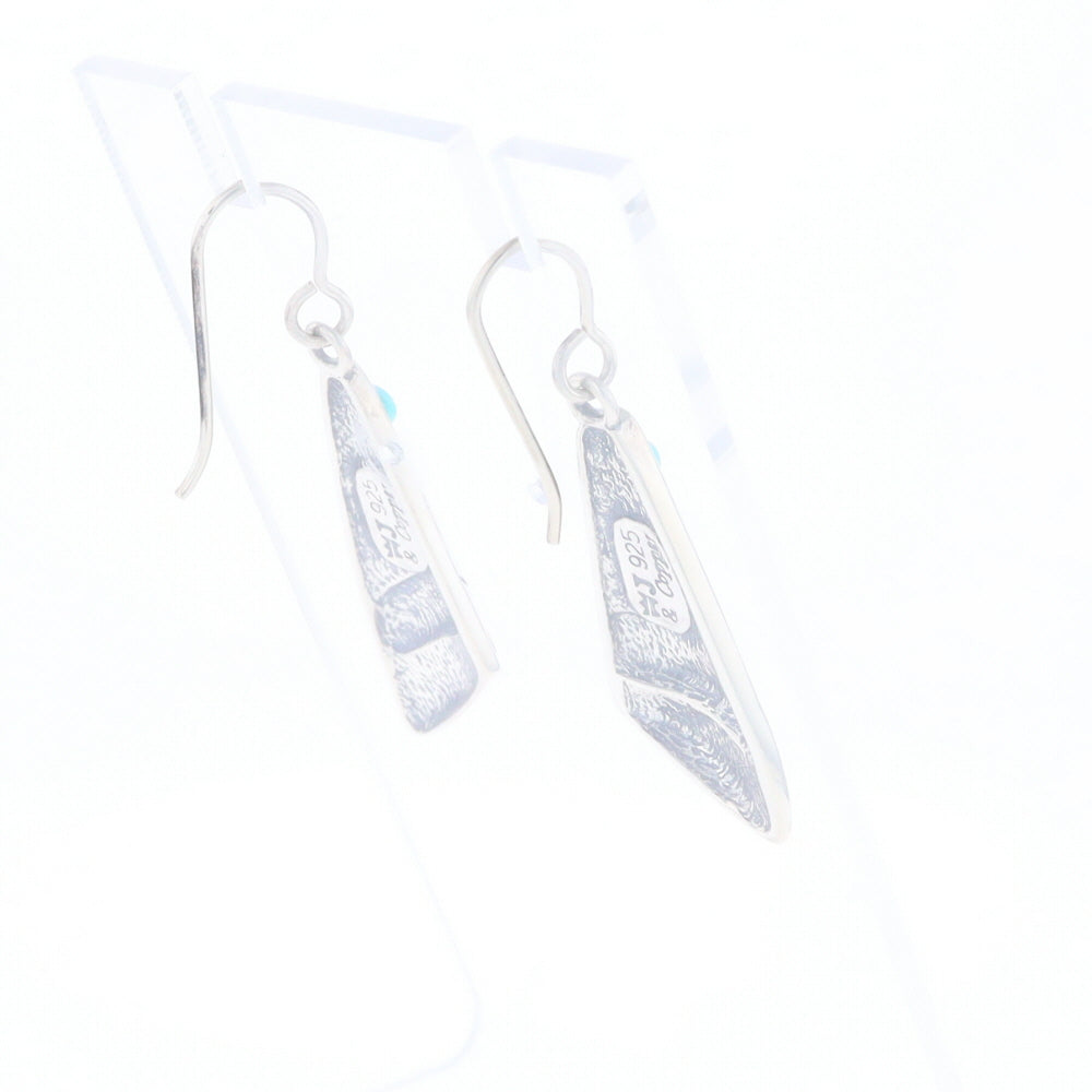 Native Triangle Turquoise Hook Earrings