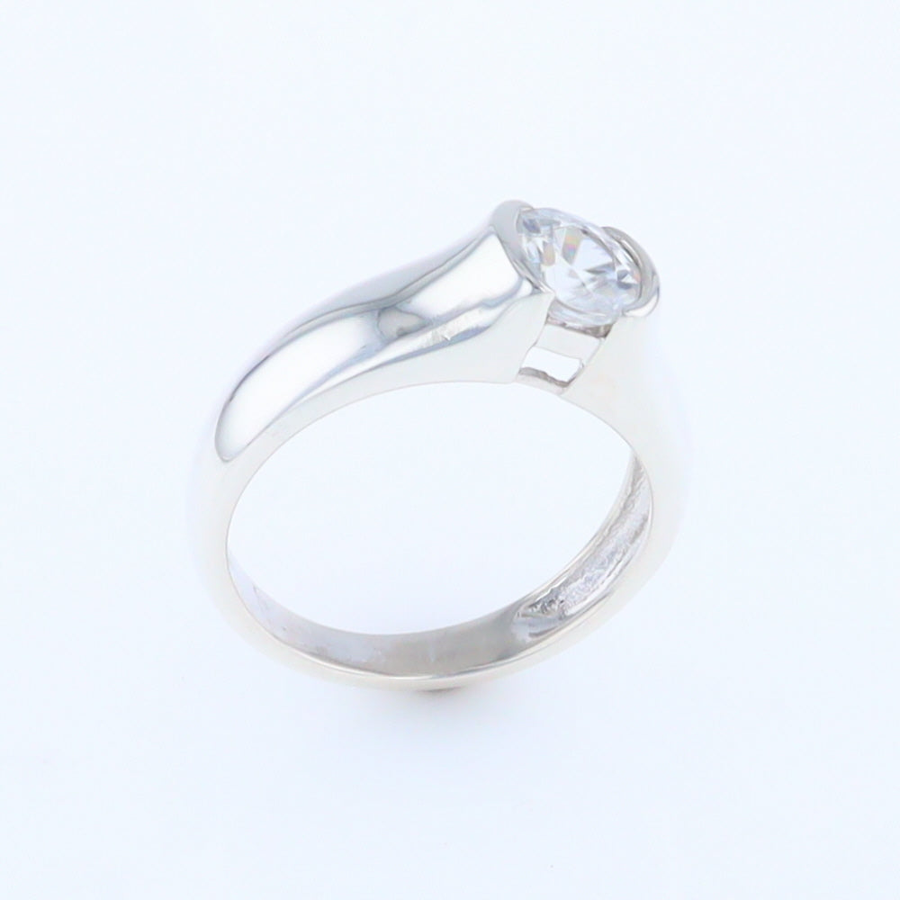 Cubic Zirconia Solitaire Ring