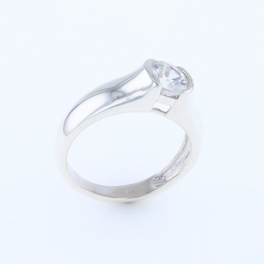 Cubic Zirconia Solitaire Ring