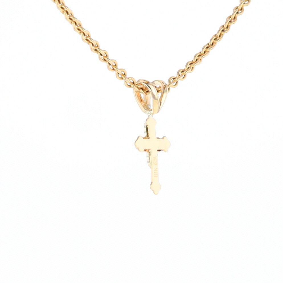 Black Hills Gold Diamond Cross Pendant