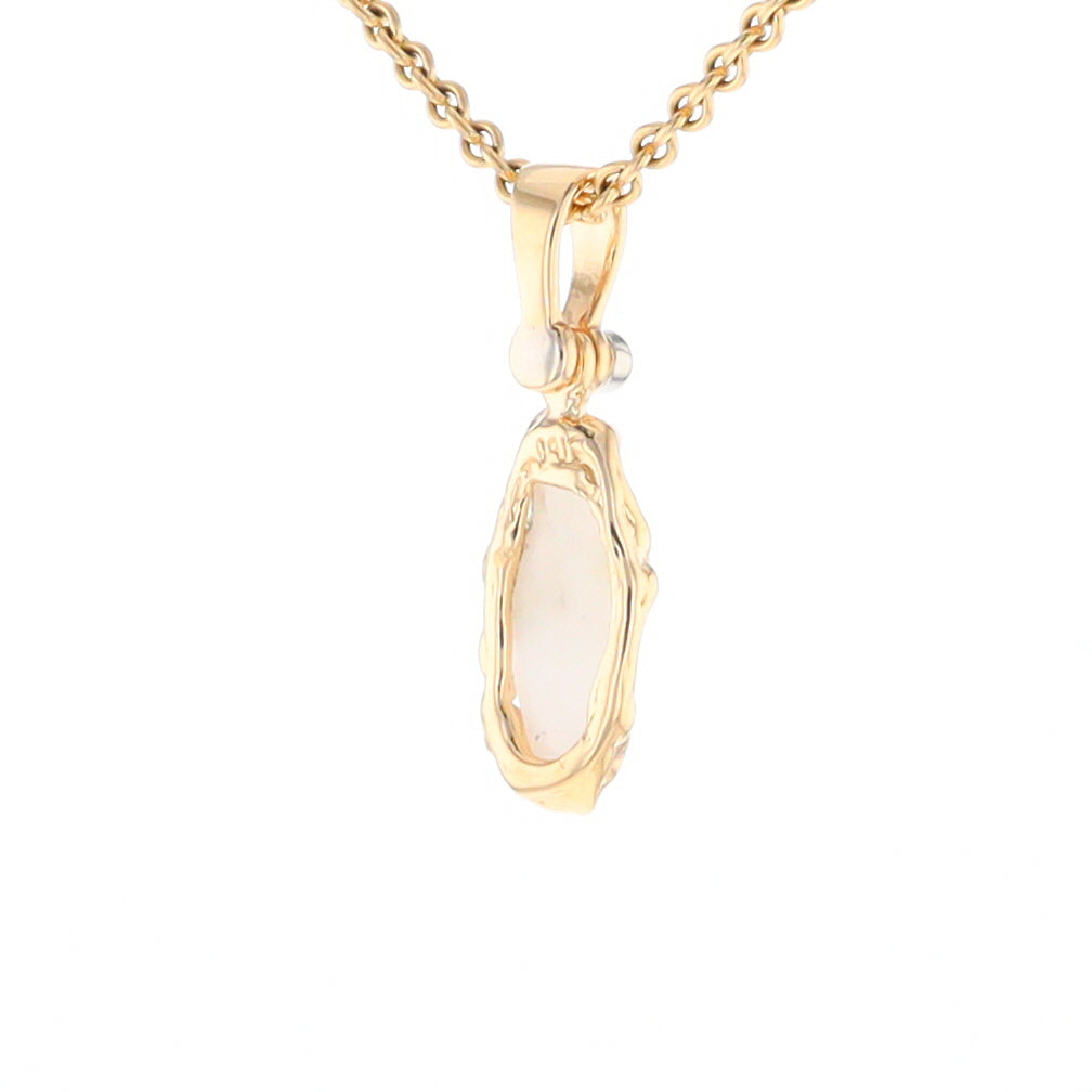 Gold Quartz Freeform Pendant (G2)