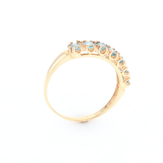 Round Blue Topaz Band