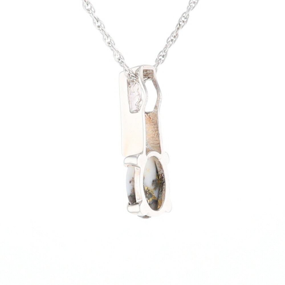 Gold Quartz Cabochon Pendant