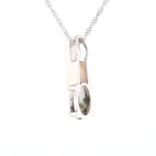 Gold Quartz Cabochon Pendant