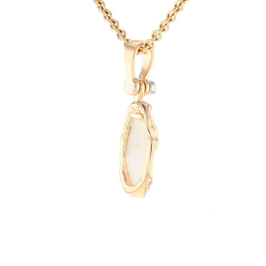 Gold Quartz Freeform Pendant (G2)