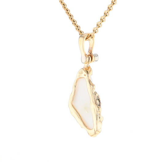 Gold Quartz Freeform Pendant (G2)