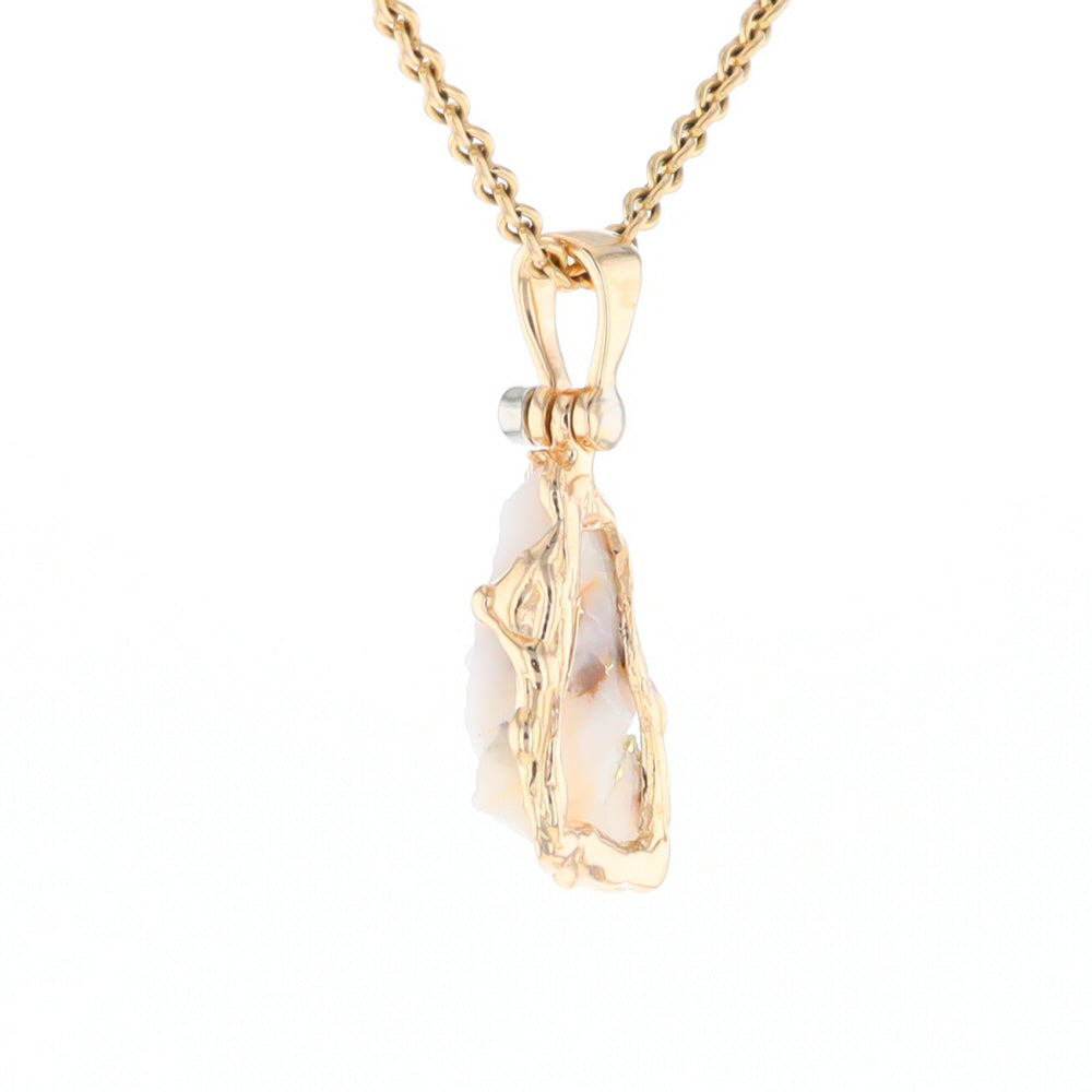 Rough Gold Quartz Freeform Pendant