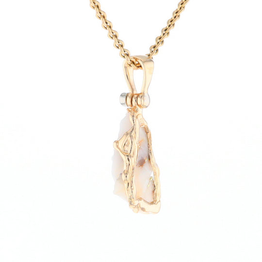 Rough Gold Quartz Freeform Pendant