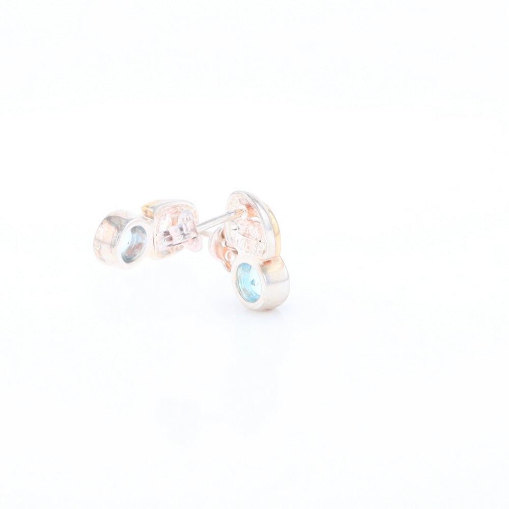 Blue Topaz Stud Earrings