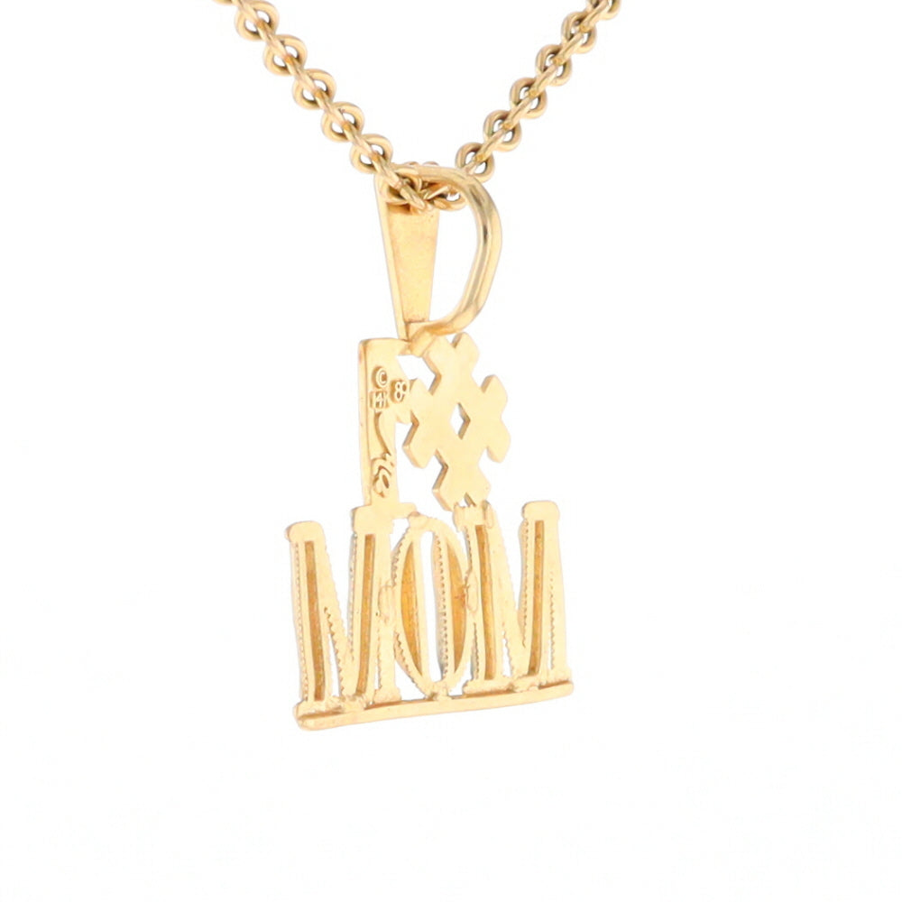 Yellow Gold #1 Mom Pendant