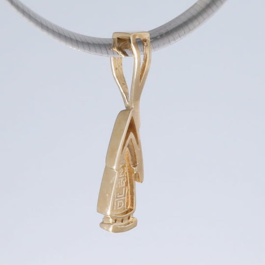 Opal Pendant Triangle Inlaid Design with .06ctw Round Diamonds