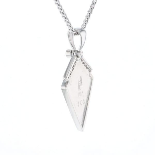 Onyx Kite Design Inlay .19Ctw Diamond Pendant