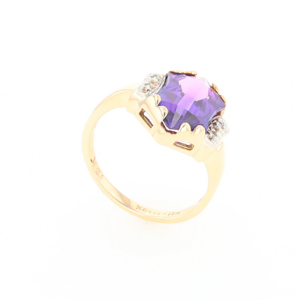 Vintage Hexagon Sapphire Ring