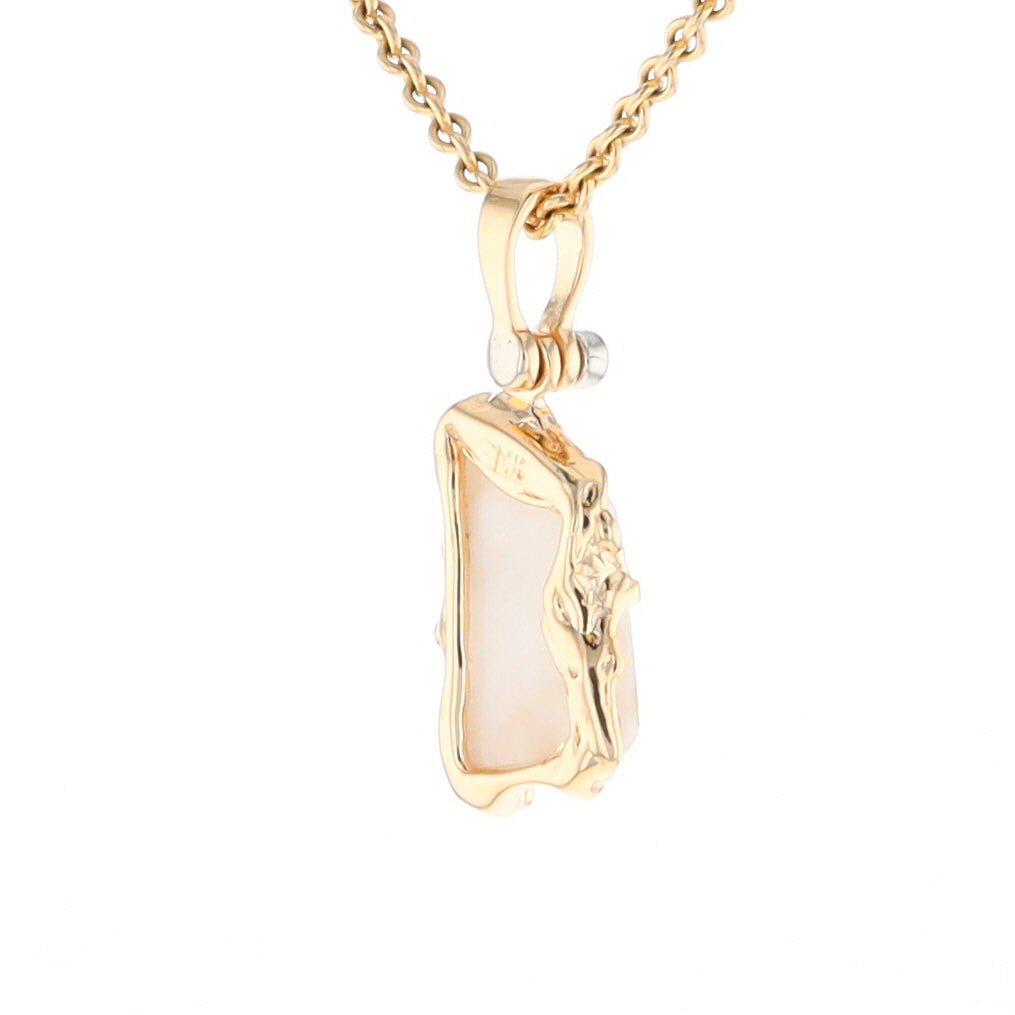 Gold Quartz Freeform Pendant  (G2)