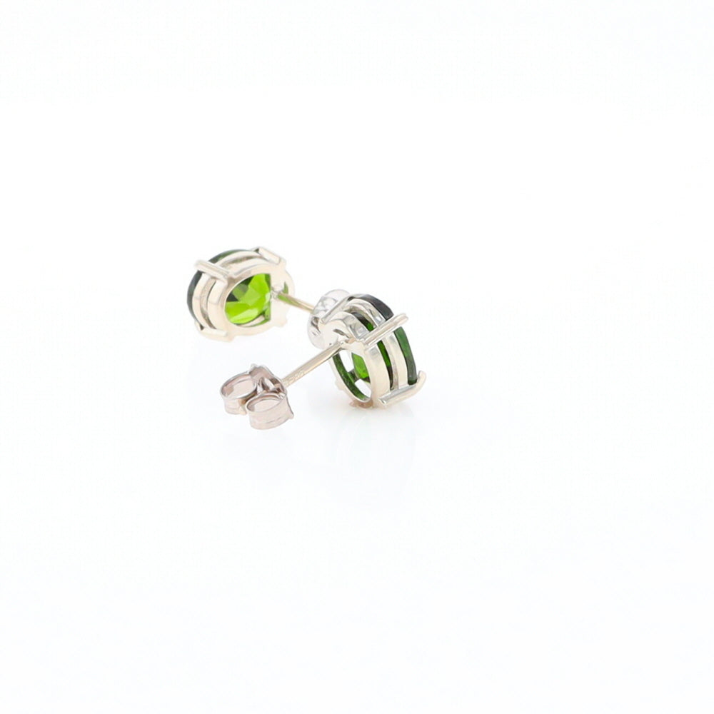 Chrome Diopside Solitaire Studs