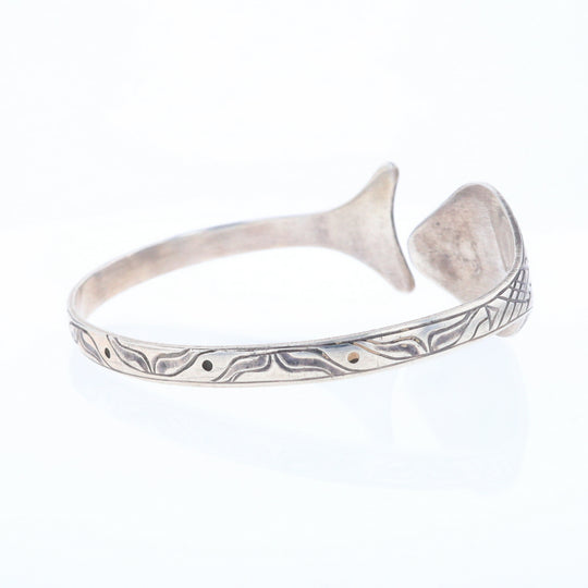 Halibut Fish Engraved Cuff Bracelet