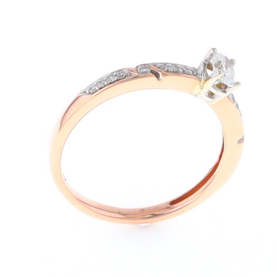 Rose Gold Oval Diamond Engagement Ring