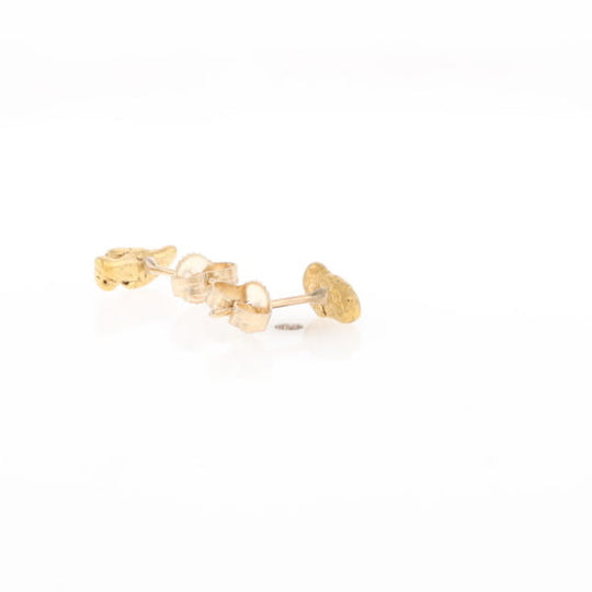 Natural Gold Nugget Stud Earrings