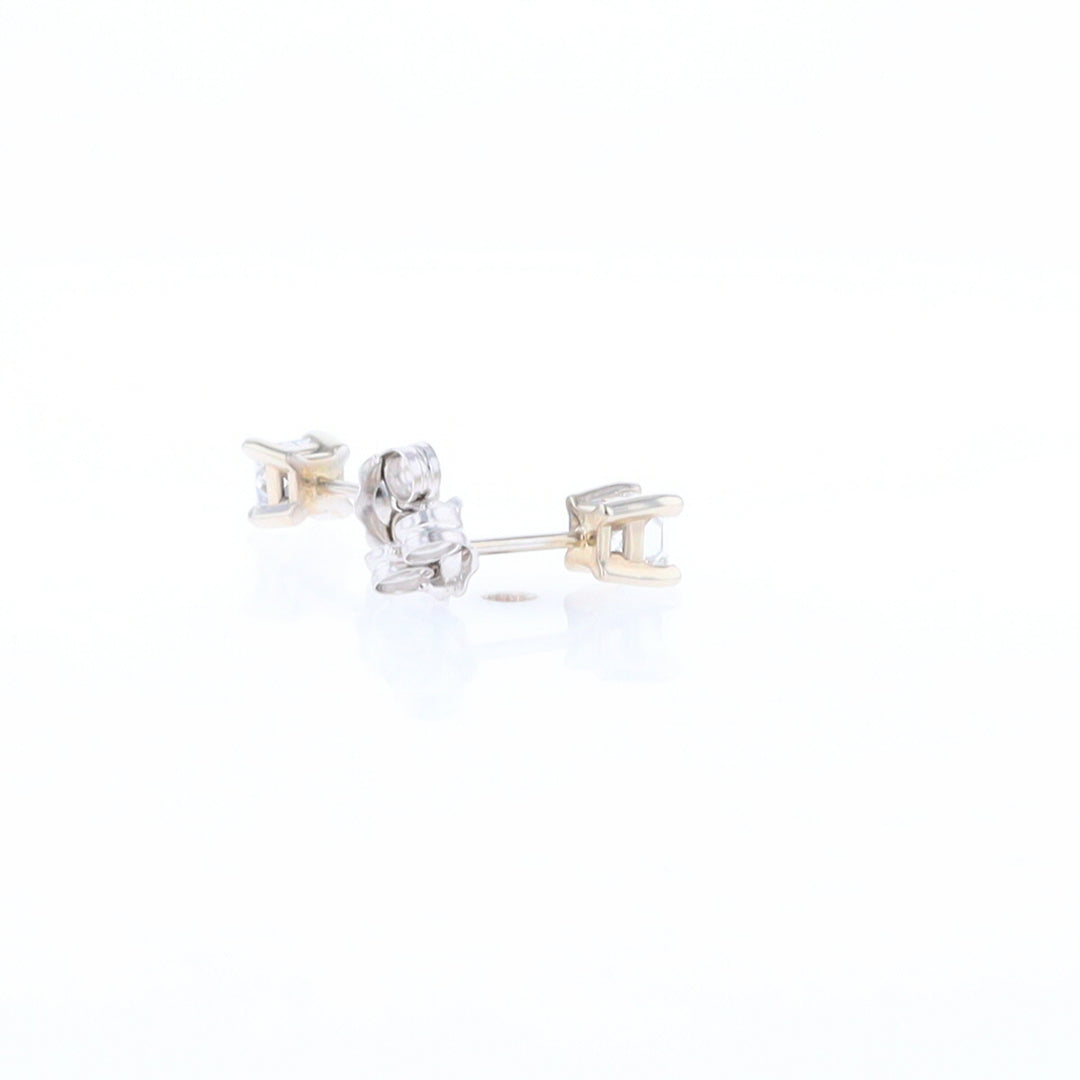 0.43ctw Princess Cut Diamond Stud Earrings