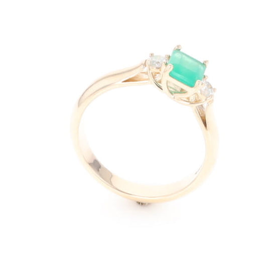 Emerald 3-Stone Trellis Ring
