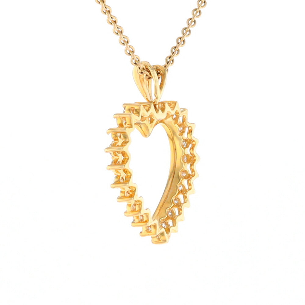 Diamond Halo Heart Pendant