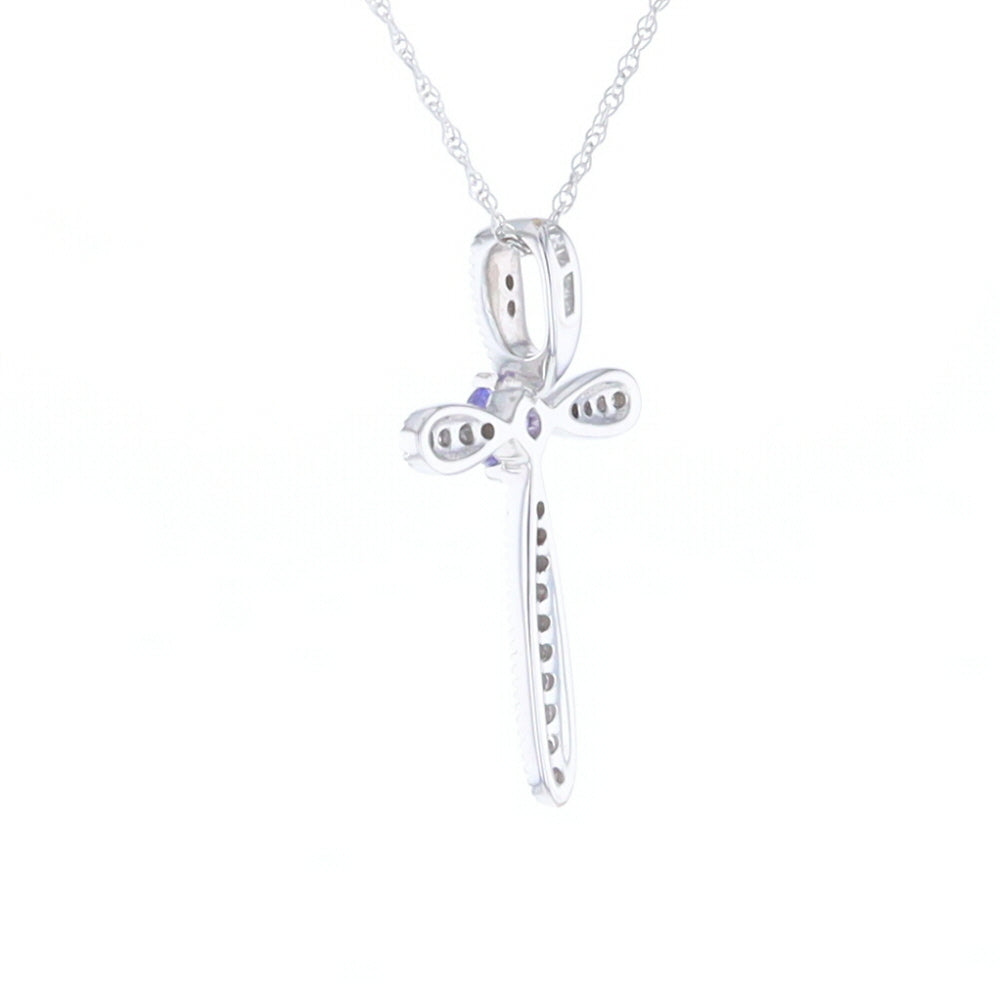 Tanzanite Cross Necklace