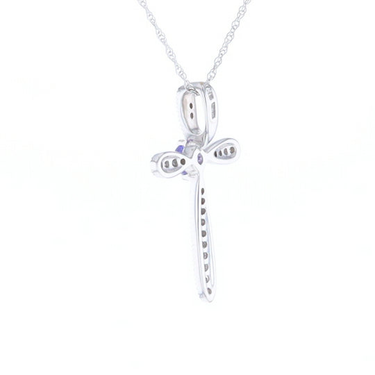 Tanzanite Cross Necklace