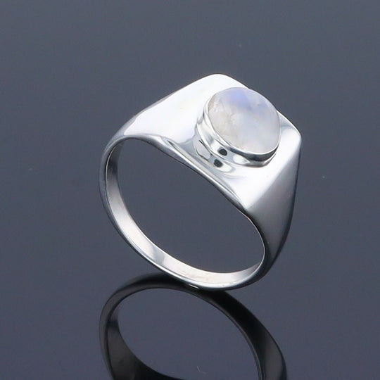 Bezel Moonstone Ring