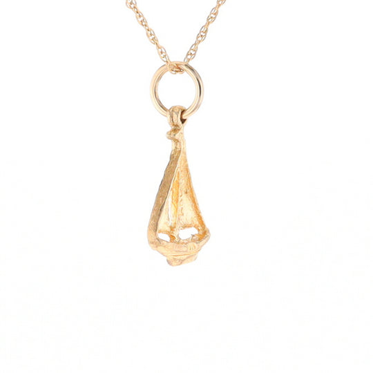 Yellow Gold Sailboat Pendant