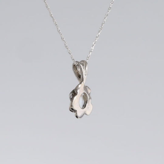 White Opal Flower Pendant