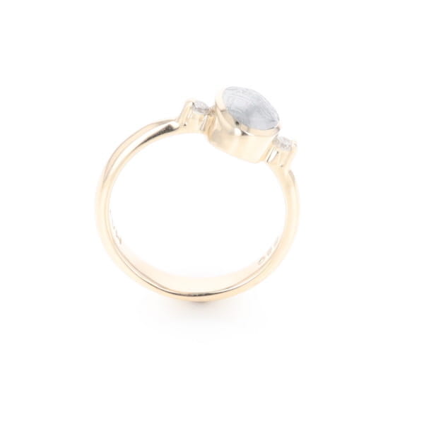 Meteorite Oval Inlay Ring