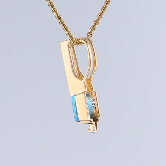 Opal Pendant Rectangle Inlaid with Peridot and 0.03ctw Round Diamond