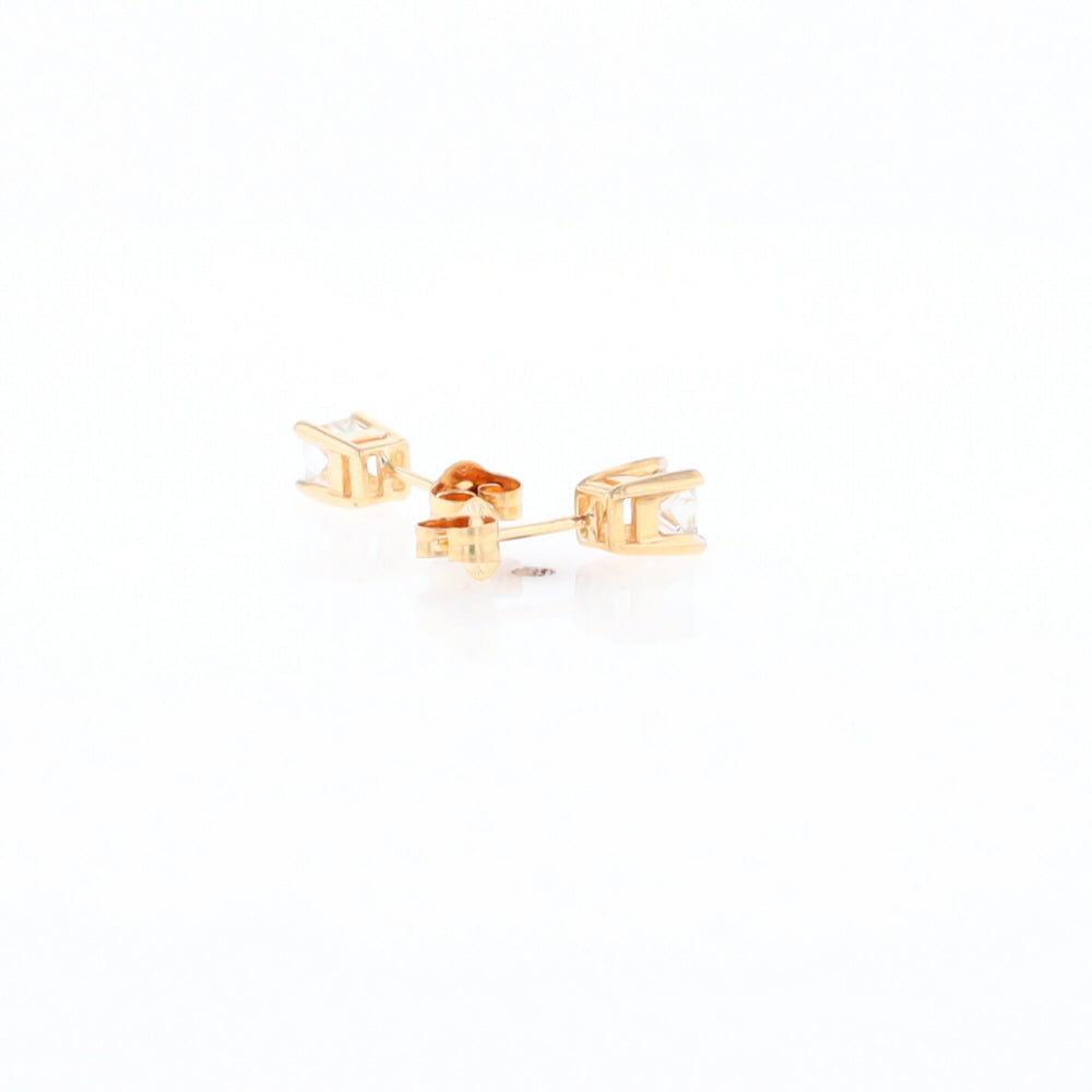 0.48ctw Princess Cut Diamond Studs