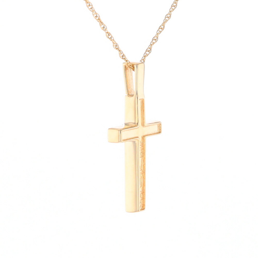 Three Section Gold Quartz Cross - G2