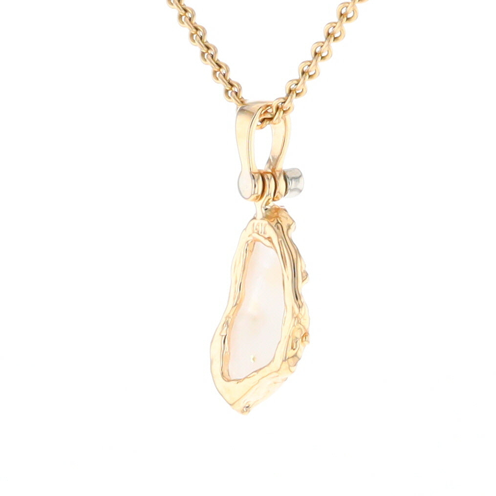 Gold Quartz Freeform Pendant (G2)