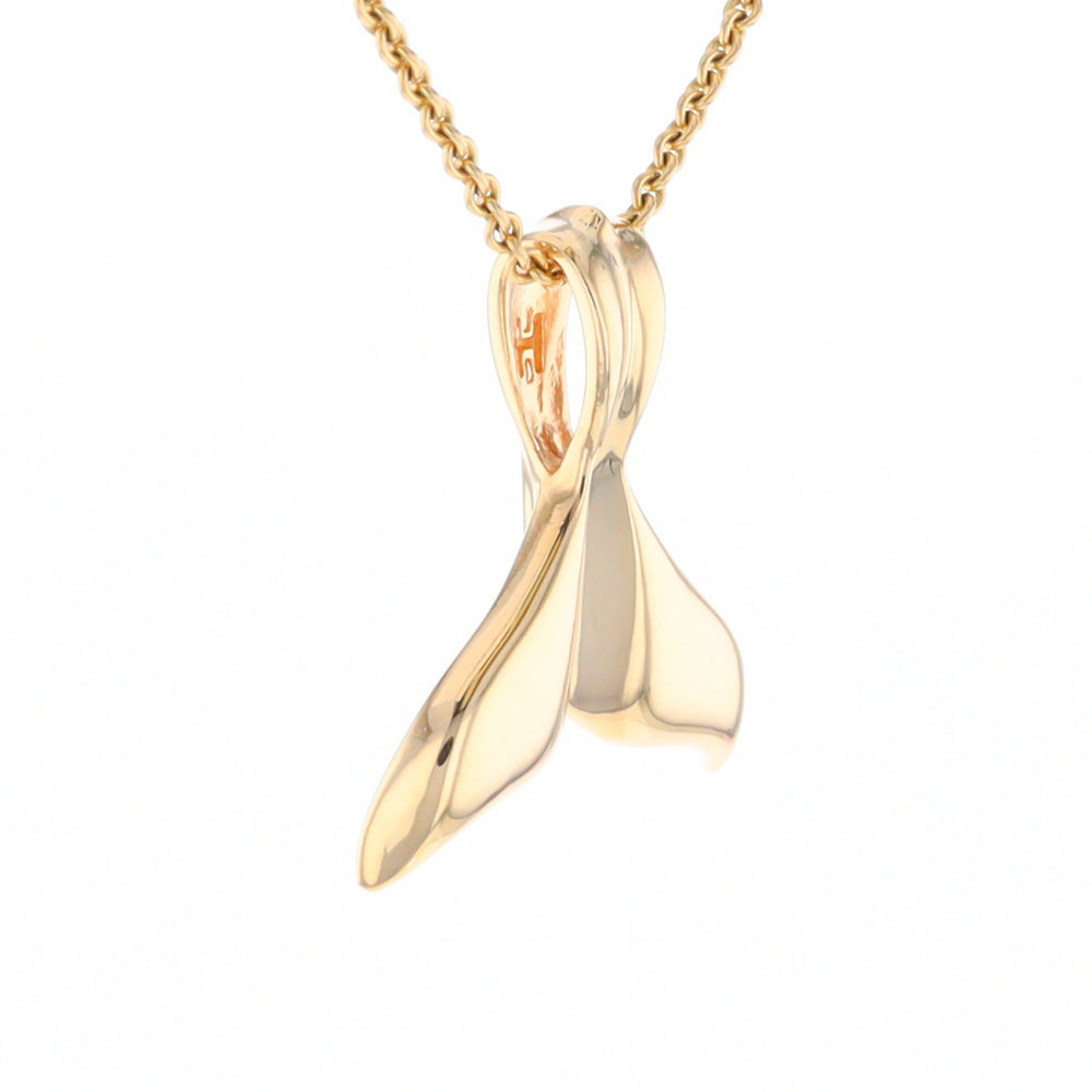 Whale Tail Natural Gold Quartz and Nuggets Inlaid Pendant