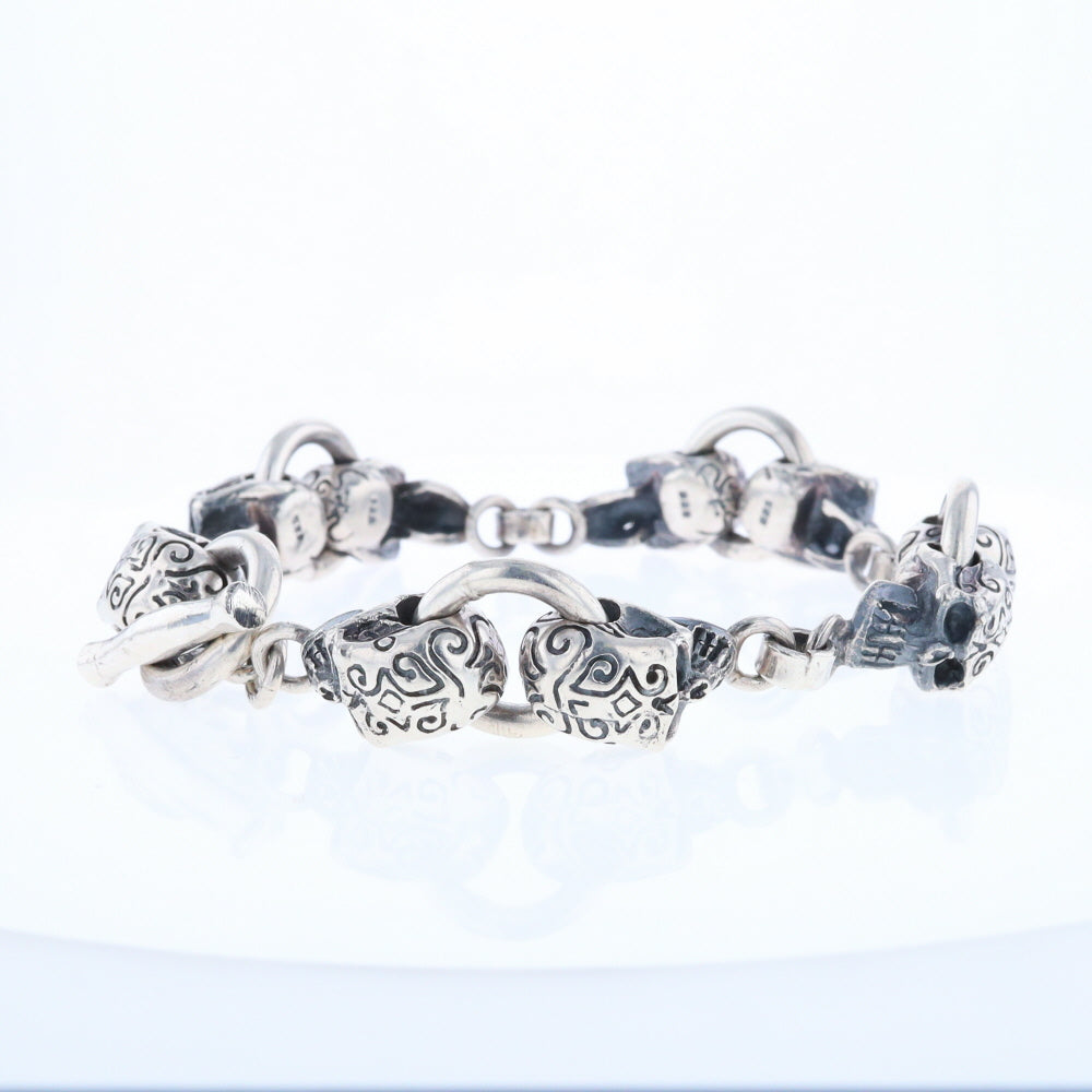 Silver Skull Bracelet