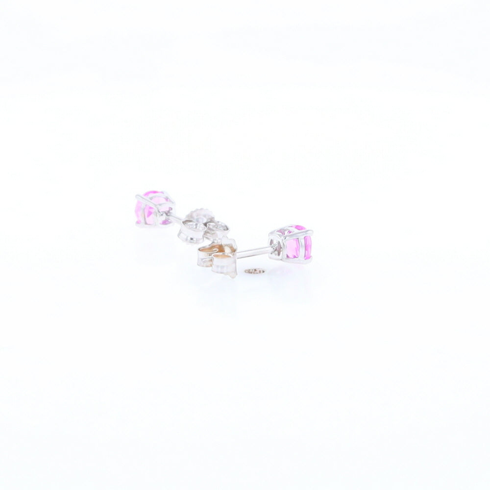 Pink Sapphire Stud Earrings