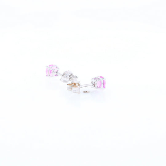 Pink Sapphire Stud Earrings