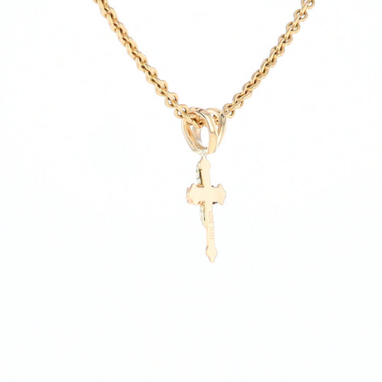 Black Hills Gold Diamond Cross Pendant