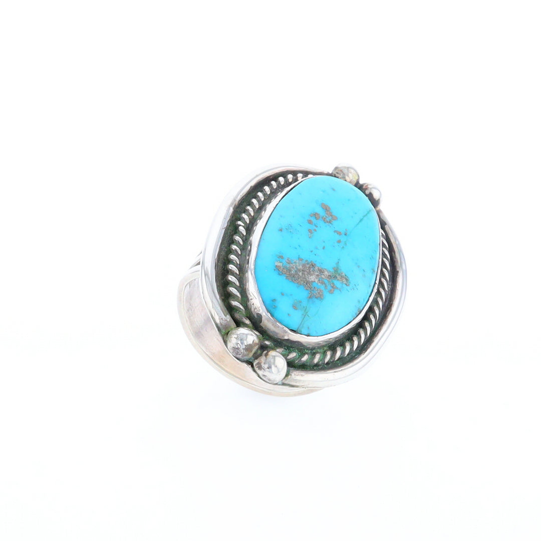 Long Oval Turquoise Ring